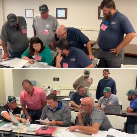 students in the Vehicle and Axle-load Scale training