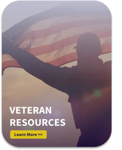 2026 Veteran Resources Icon - image of a veteran waving a USA flag