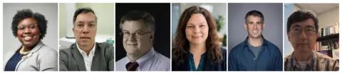 Collage of professional headshots of NIST staff. Two women and four men.