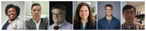 Collage of professional headshots of NIST staff. Two women and four men.
