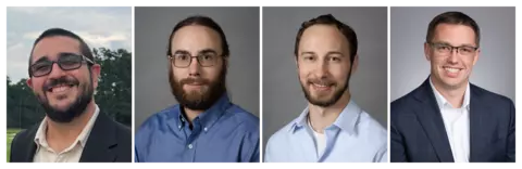 Collage of headshots of four men on NIST staff. 