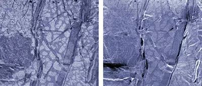 FIB image and SEM image of solder