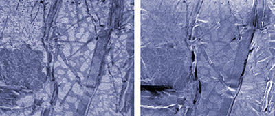 FIB image and SEM image of solder