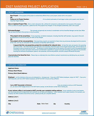 Image of CNST NanoFab Project Application