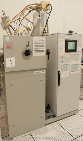 Photograph of the Denton Vacuum Discovery 550 sputtering system.