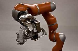 The NIST Dexterous Manipulation Testbed features a seven degree-of-freedom highly dexterous robot and a seven degree-of-freedom, three fingered robotic hand.
