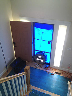 blower door set-up