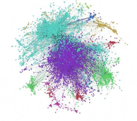 Frame from Animation of Internet Autonomous System Graph 2001