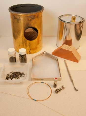 Shown here are the tools for testing arson samples using NIST's new PLOT capillary method. 