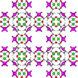 closeup image of the HKUST-1 metal-organic framework