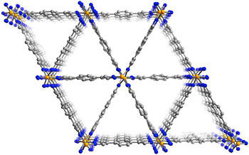 view of the molecular structure of the MOF