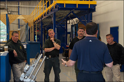 Adam Jacoff with Montgomery County Bomb Squad members.