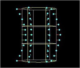 Test data points on a cylinder with simulated form error