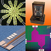 Collage of images from NIST museum of voltage standards.