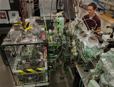 Kevin Dwyer with silicon enrichment apparatus