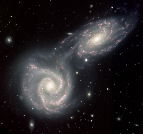 Galaxies colliding