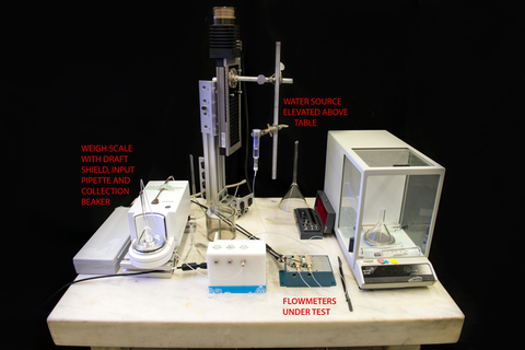 photo of calibration test setup