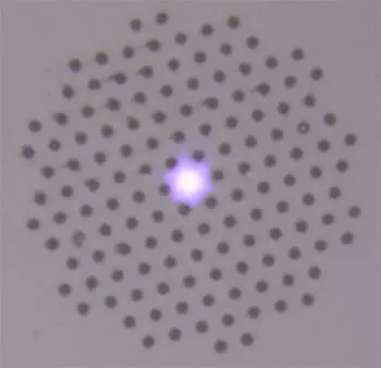 Micrograph of an optical fiber