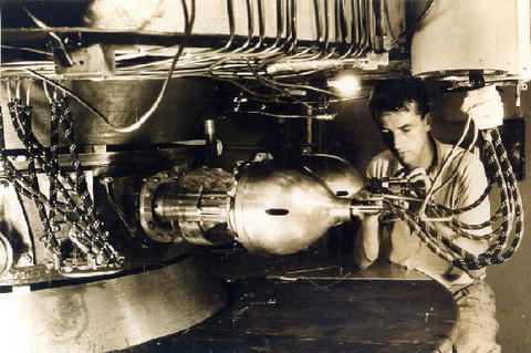 Wilfrid Mann at the Berkeley cyclotron in 1937