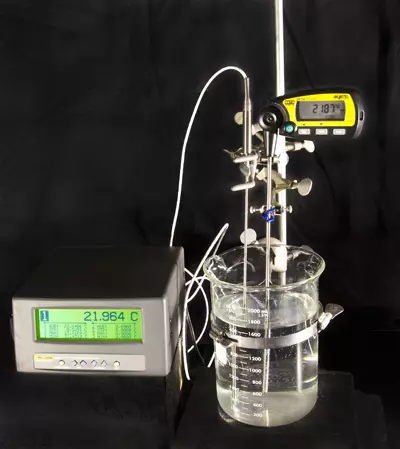 Verifying a thermometer via the ambient method.