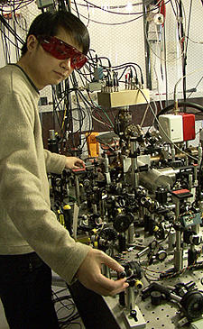NIST postdoctoral researcher James Chin-wen Chou