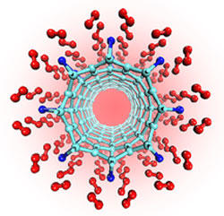 computer model of titanium atoms