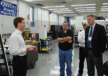 Pat Gallagher visits Omega Plastics