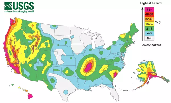 National seismic hazards maps display earthquake ground motions for various probability levels across the United States. 