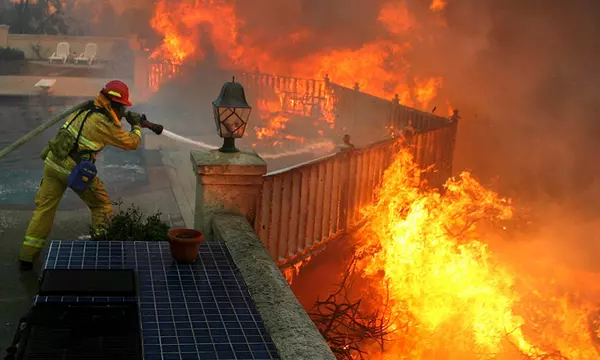 Shackey wildland fire CA.