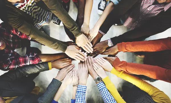 Group of Diverse Hands Together Joining Concept