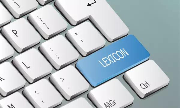 A picture of a keyboard with a key labelled "lexicon"