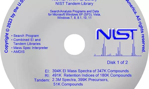 NIST Mass Spectral Libraries, 2023 Edition