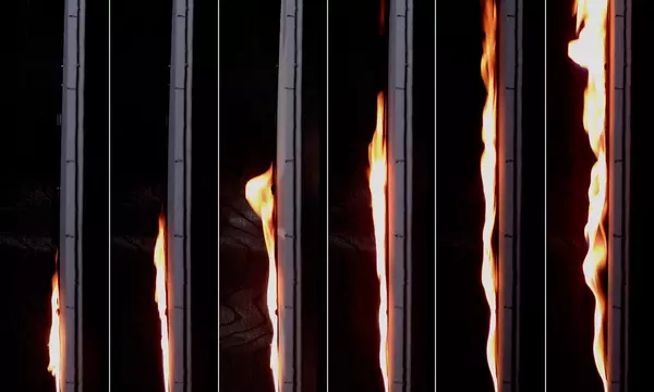 Timelapse of intermediate flame spread test