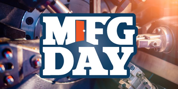 MFG Day logo on a manufacturing background