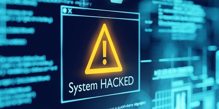 A Computer System Hacked Warning