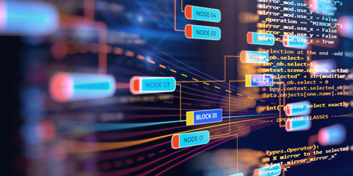 Big data futuristic visualization abstract illustration