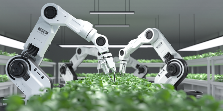 Smart robotic farmers concept