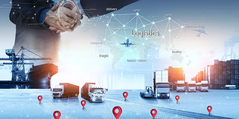 Logistic import export and transportation concept