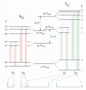 D1 and D2 transition lines