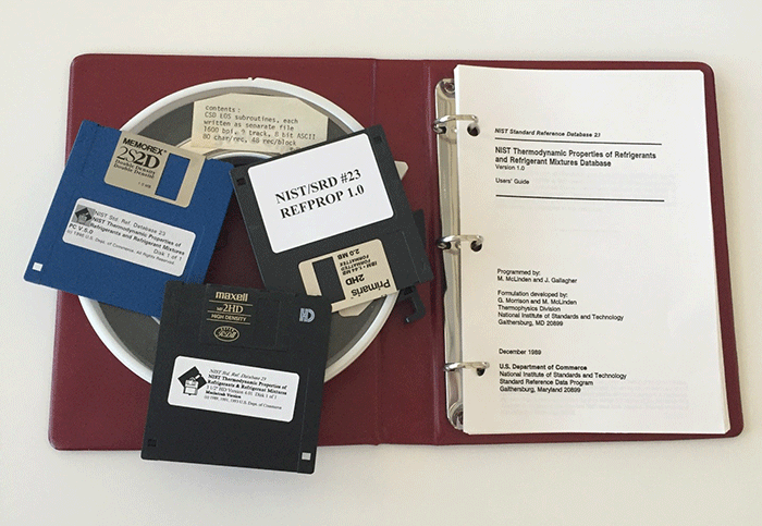 Photo of the Original Refprop Distribution, Version 1.0