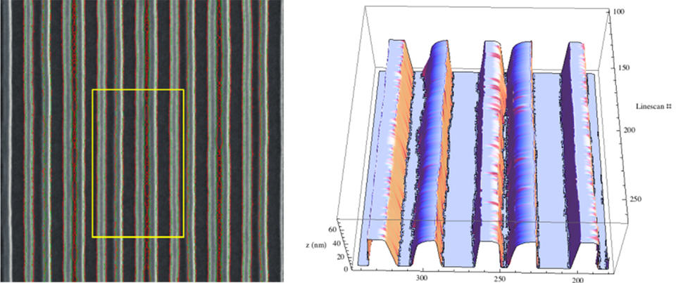 SEM image of an IC sample