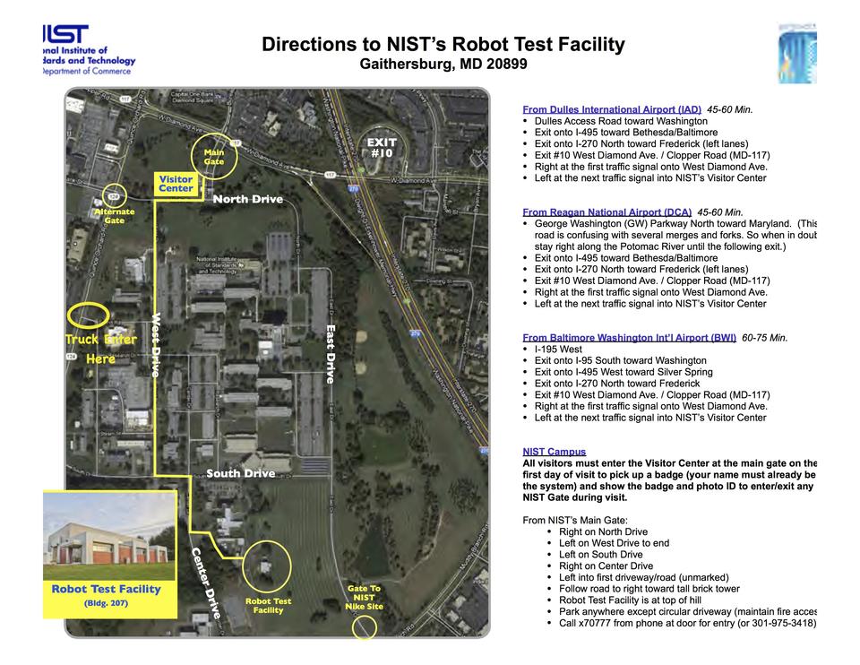 Directions to the facility