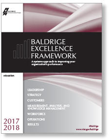 2017-2018 Baldrige Excellence Framework (Education) cover photo