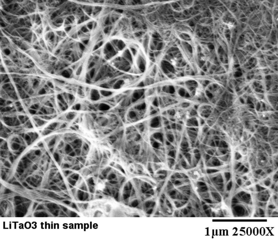 A before microscope image of a pyroelectric detector coated with SWNTs