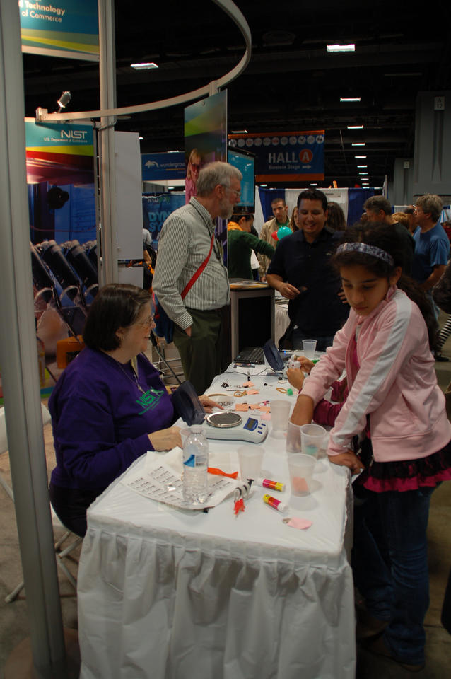 NIST exhibit booth at the 2012 USA Science and Engineering Festival