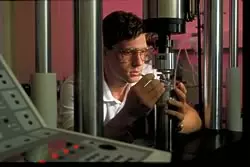 NIST researchers study the effect of machining on the strength of ceramic test samples