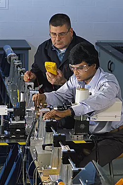 Debasis Basak and Michael Kennedy set up a new NIST instrument