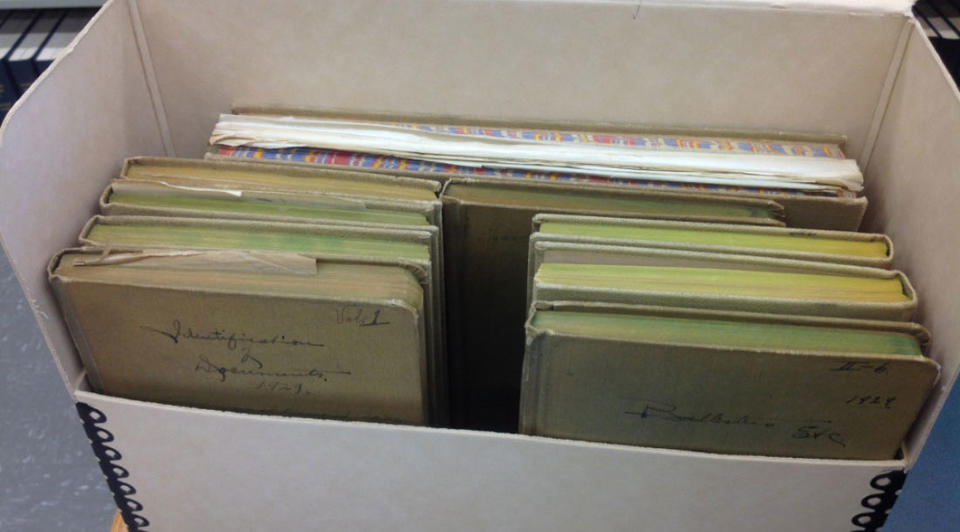 Box of Souder Notebooks