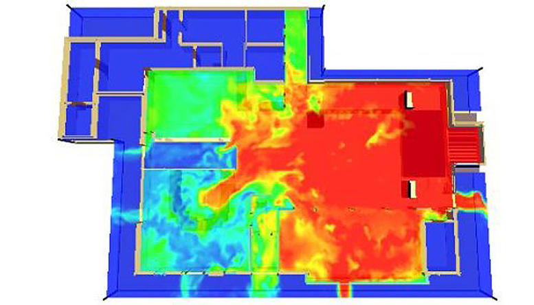 Computer model of fire at The Station nightclub 