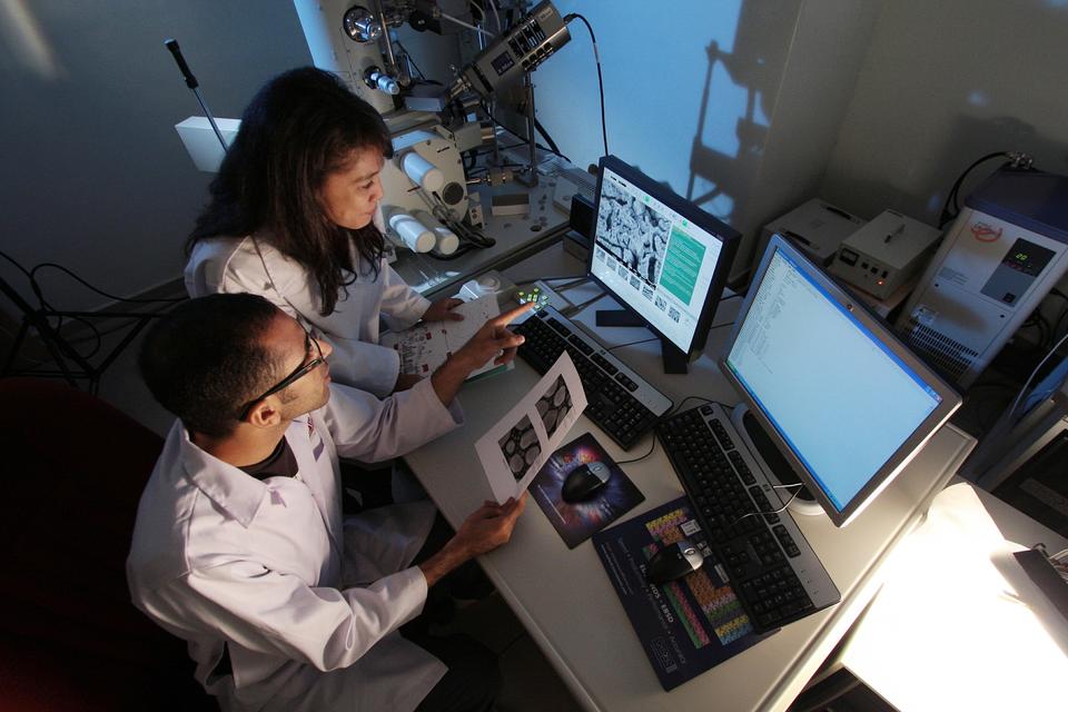 scientists at computer
